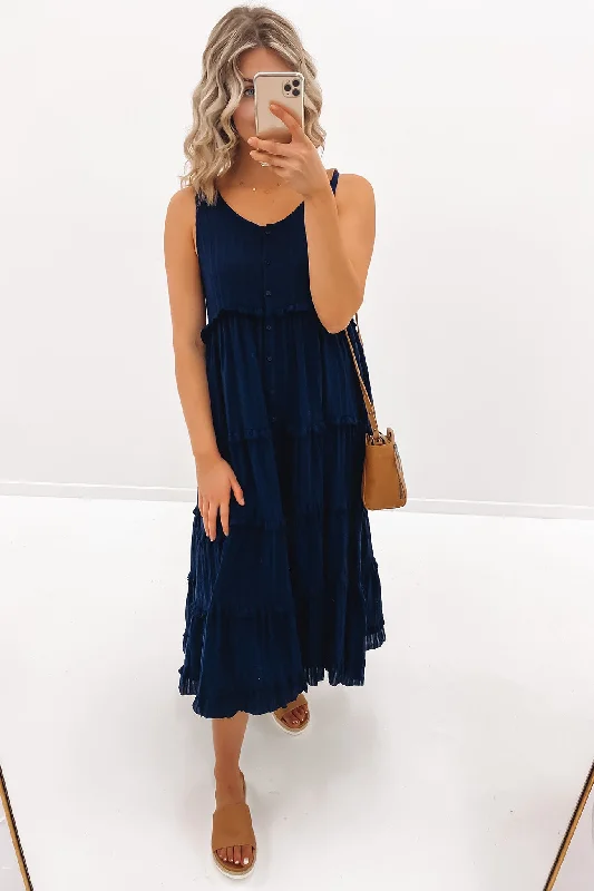 Brax Midi Dress Navy Sporty Midi Skirt