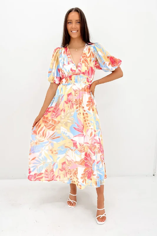 Marcus Midi Dress Miami Floral Cozy Midi Dress